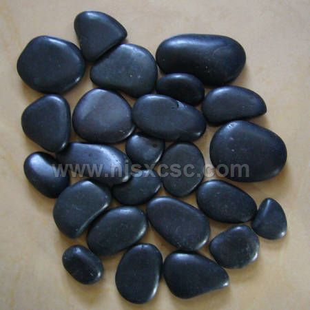 high light black pebbles