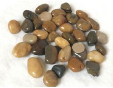 Polished highlight pebbles
